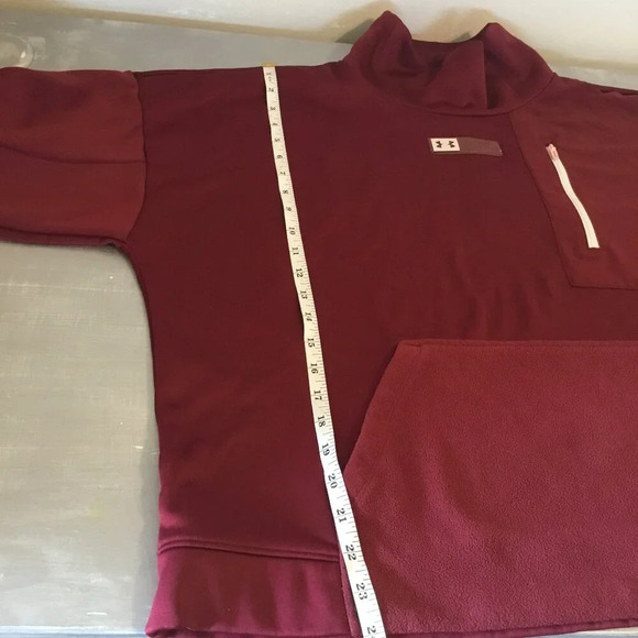 Under Armour -  Womens Armour Mxed Media Mock Neck T-Shirt Sweatshirt Size XL - Picture 6 of 10